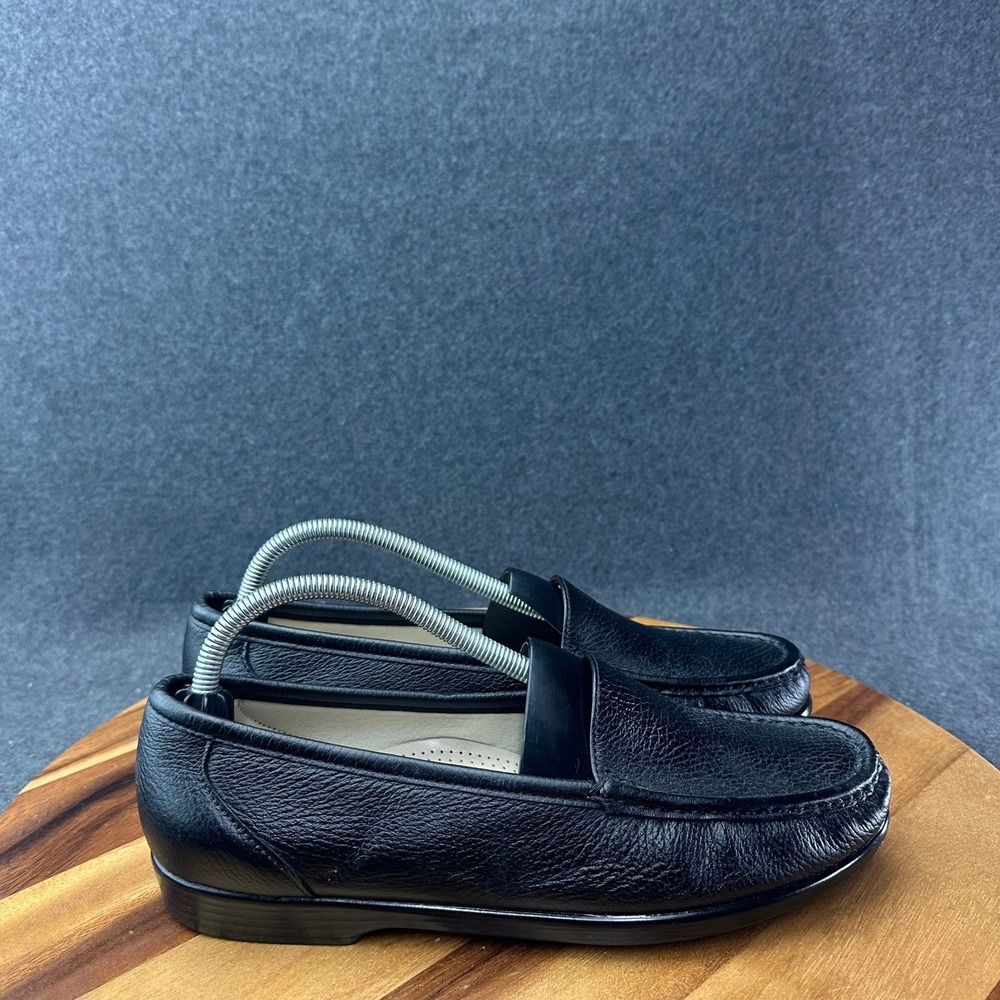SAS Simplify Loafer Shoes Women's Black Leather Slip On Tripad Comfort 11M
